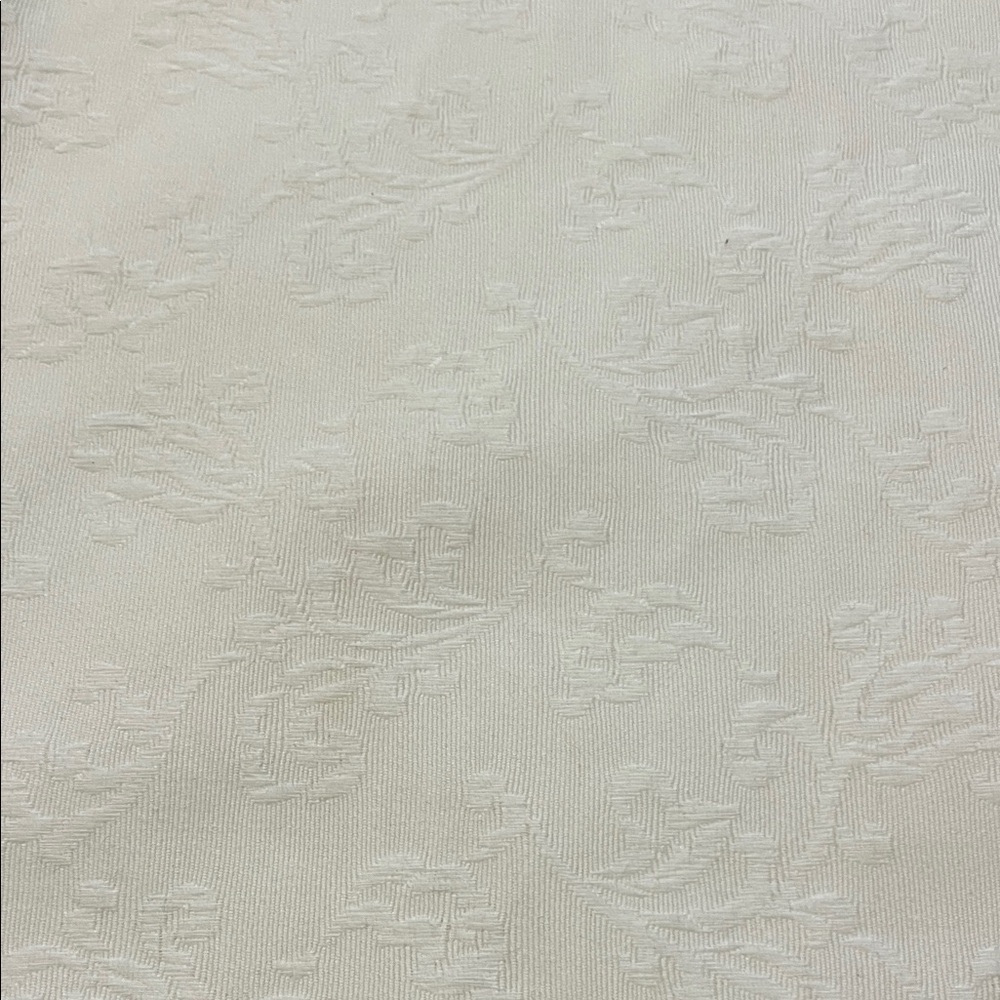 Elegant White Cotton Jacquard Fabric-2.5 yards - Picture 2 of 2